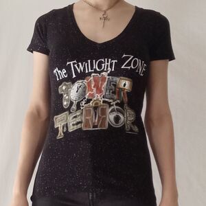 The Twilight Zone Tower Of Terror Fitted V-Neck Cotton T-Shirt